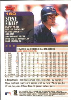 2000 Topps - Home Team Advantage #160 Steve Finley Back