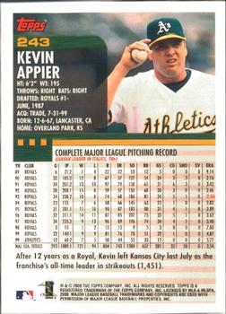 2000 Topps - Home Team Advantage #243 Kevin Appier Back
