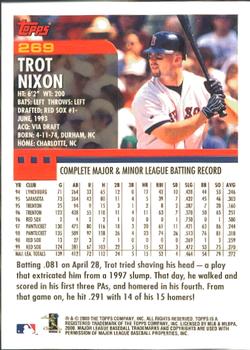 2000 Topps - Home Team Advantage #269 Trot Nixon Back