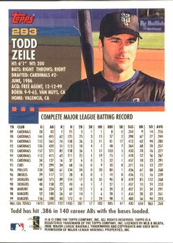 2000 Topps - Home Team Advantage #293 Todd Zeile Back