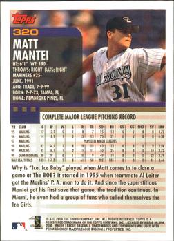 2000 Topps - Home Team Advantage #320 Matt Mantei Back