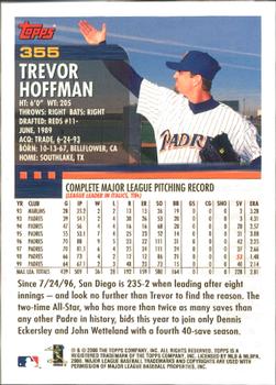 2000 Topps - Home Team Advantage #355 Trevor Hoffman Back