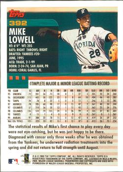 2000 Topps - Home Team Advantage #392 Mike Lowell Back