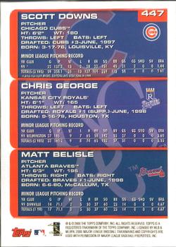 2000 Topps - Home Team Advantage #447 Scott Downs / Chris George / Matt Belisle Back