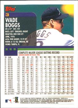 2000 Topps - Limited Edition #3 Wade Boggs Back