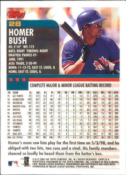 2000 Topps - Limited Edition #28 Homer Bush Back