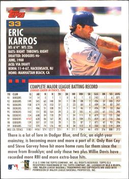 2000 Topps - Limited Edition #33 Eric Karros Back