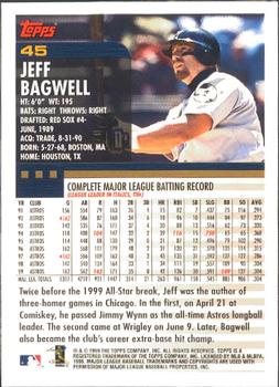 2000 Topps - Limited Edition #45 Jeff Bagwell Back