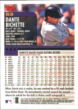 2000 Topps - Limited Edition #53 Dante Bichette Back