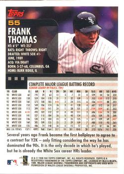 2000 Topps - Limited Edition #55 Frank Thomas Back