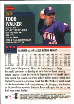 2000 Topps - Limited Edition #57 Todd Walker Back