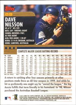 2000 Topps - Limited Edition #69 Dave Nilsson Back