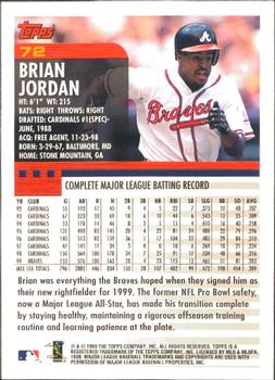 2000 Topps - Limited Edition #72 Brian Jordan Back