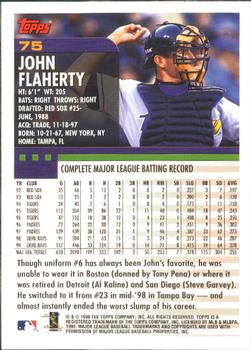 2000 Topps - Limited Edition #75 John Flaherty Back