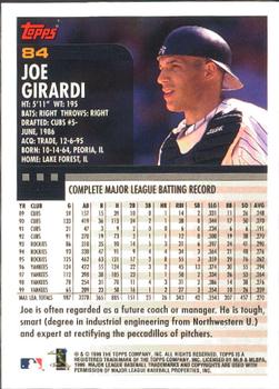 2000 Topps - Limited Edition #84 Joe Girardi Back
