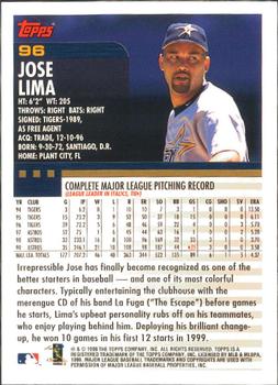2000 Topps - Limited Edition #96 Jose Lima Back