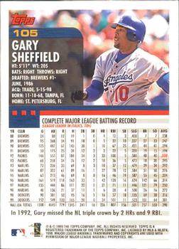 2000 Topps - Limited Edition #105 Gary Sheffield Back