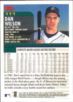 2000 Topps - Limited Edition #111 Dan Wilson Back