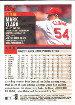 2000 Topps - Limited Edition #112 Mark Clark Back