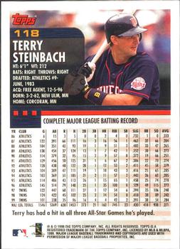 2000 Topps - Limited Edition #118 Terry Steinbach Back