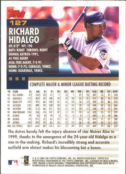 2000 Topps - Limited Edition #127 Richard Hidalgo Back