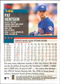 2000 Topps - Limited Edition #146 Pat Hentgen Back