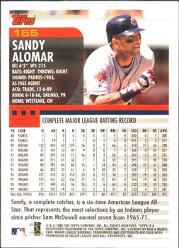 2000 Topps - Limited Edition #155 Sandy Alomar Back