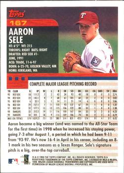 2000 Topps - Limited Edition #167 Aaron Sele Back
