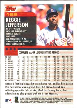 2000 Topps - Limited Edition #169 Reggie Jefferson Back