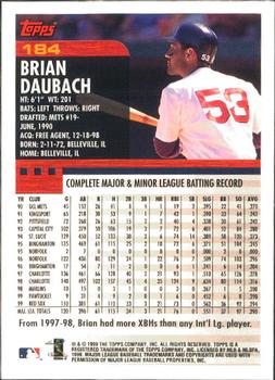 2000 Topps - Limited Edition #184 Brian Daubach Back