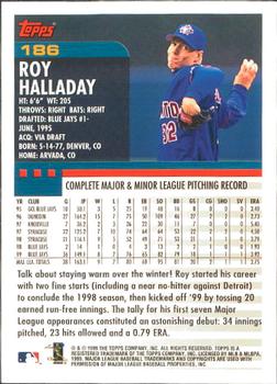 2000 Topps - Limited Edition #186 Roy Halladay Back