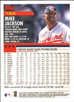 2000 Topps - Limited Edition #194 Mike Jackson Back