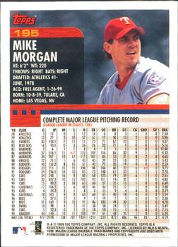 2000 Topps - Limited Edition #195 Mike Morgan Back