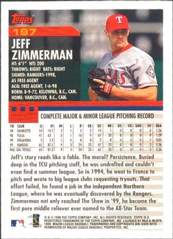 2000 Topps - Limited Edition #197 Jeff Zimmerman Back