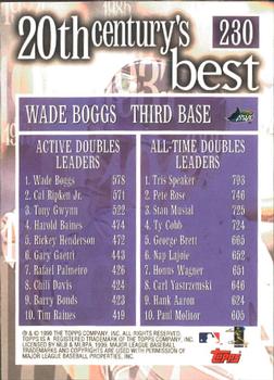 2000 Topps - Limited Edition #230 Wade Boggs Back