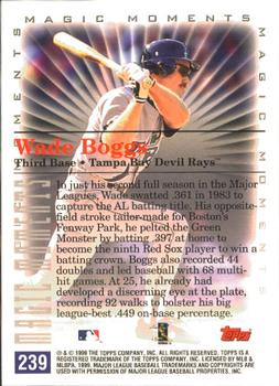 2000 Topps - Limited Edition #239 Wade Boggs Back