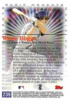 2000 Topps - Limited Edition #239 Wade Boggs Back