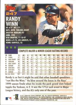 2000 Topps - Limited Edition #247 Randy Winn Back