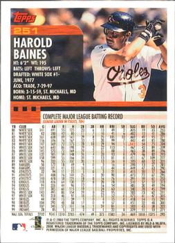 2000 Topps - Limited Edition #251 Harold Baines Back