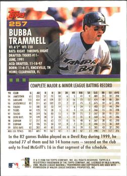 2000 Topps - Limited Edition #257 Bubba Trammell Back