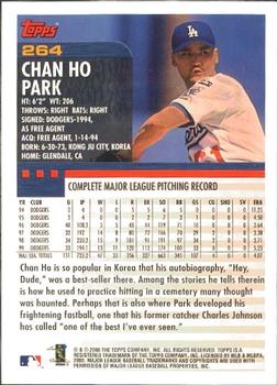 2000 Topps - Limited Edition #264 Chan Ho Park Back
