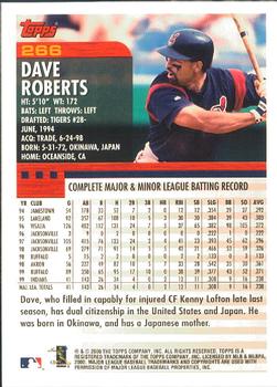 2000 Topps - Limited Edition #266 Dave Roberts Back