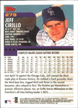 2000 Topps - Limited Edition #279 Jeff Cirillo Back