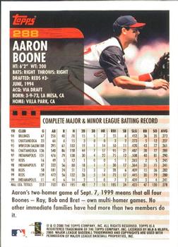 2000 Topps - Limited Edition #288 Aaron Boone Back