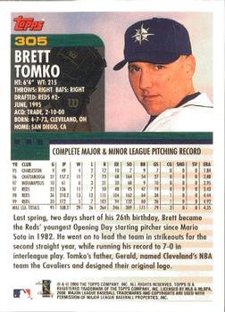 2000 Topps - Limited Edition #305 Brett Tomko Back
