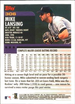 2000 Topps - Limited Edition #306 Mike Lansing Back