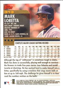 2000 Topps - Limited Edition #313 Mark Loretta Back