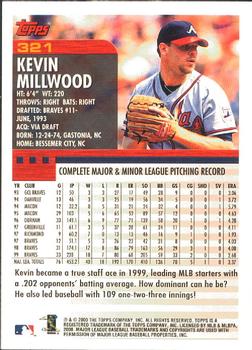 2000 Topps - Limited Edition #321 Kevin Millwood Back