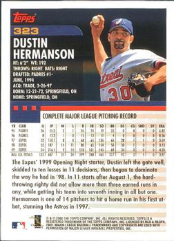 2000 Topps - Limited Edition #323 Dustin Hermanson Back