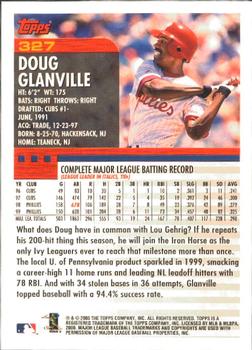 2000 Topps - Limited Edition #327 Doug Glanville Back